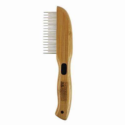 Bamboo Groom Rotating Pin Comb with 31 Rounded Pins