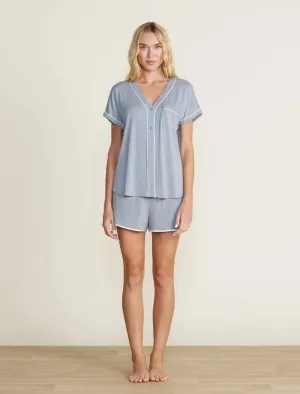 Barefoot Dreams Malibu Collection Robe Women Large Gray Jersey Lounge Set JDM396 (Gray,Regular,L)