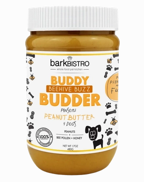 Bark Bistro Beehive Buzz Buddy Budder 17oz Jar stainless steel bowl,metal pet feeder,steel water dish