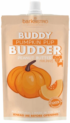 Bark Bistro Pumpkin Pup Buddy Budder 4oz Pouch stainless steel bowl,metal pet feeder,steel water dish