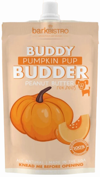 Bark Bistro Pumpkin Pup Buddy Budder 4oz Pouch stainless steel bowl,metal pet feeder,steel water dish