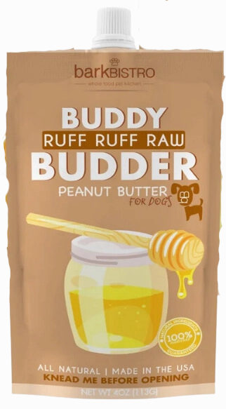 Bark Bistro Ruff Ruff Raw Buddy Budder 4oz Pouch stainless steel bowl,metal pet feeder,steel water dish