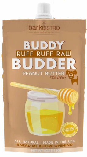 Bark Bistro Ruff Ruff Raw Buddy Budder 4oz Pouch stainless steel bowl,metal pet feeder,steel water dish