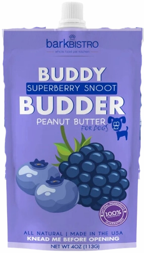 Bark Bistro Superberry Snoot Buddy Budder 4oz Pouch stainless steel bowl,metal pet feeder,steel water dish