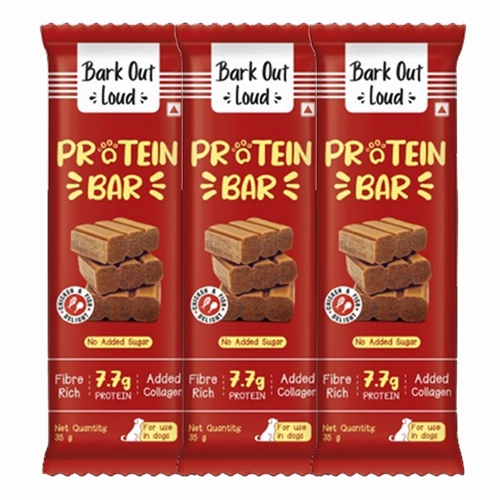 Bark Out Loud Collagen Protein Bar Chicken & Fish Treat for Dogs