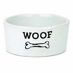 Barkley & Bella Ceramic Dog Bowl WOOF dog mattress,dog blanket,dog couch