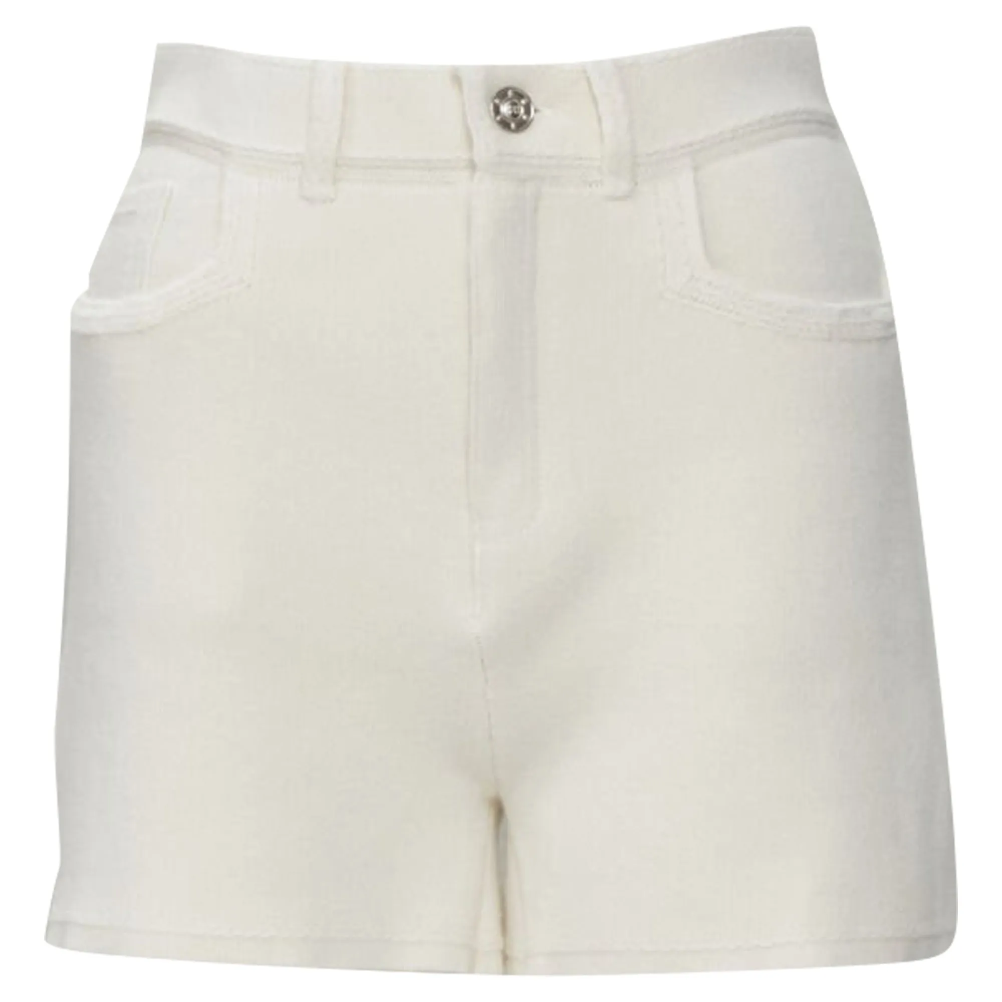 Barrie denim cashmere knit shorts