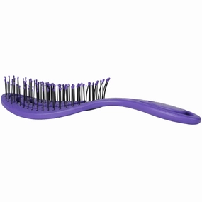 Bass Brushes Bio-Flex Swirl Detangling Hair Brush For Cats & Dogs (Purple) pet grooming brush,pet comb,detangling brush for pets