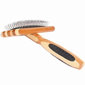 Bass Brushes De-Matting Firm Pin Striped Slicker Brush For Cats & Dogs (Medium) pet grooming brush,pet comb,detangling brush for pets