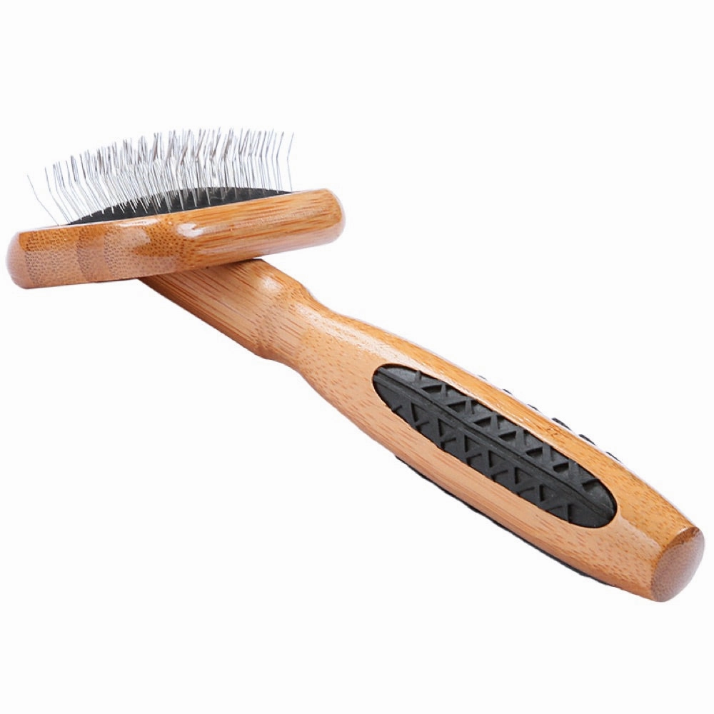 Bass Brushes De-Matting Soft Pin Dark Finish Slicker Brush For Cats & Dogs (Extra Small) pet grooming brush,pet comb,detangling brush for pets