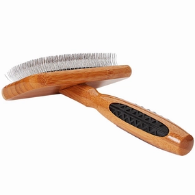 Bass Brushes De-Matting Soft Pin Dark Finish Slicker Brush For Cats & Dogs (Medium) pet grooming brush,pet comb,detangling brush for pets