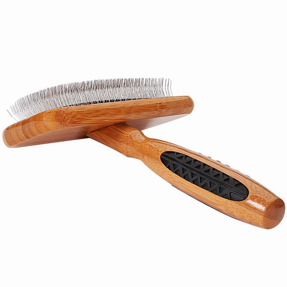 Bass Brushes De-Matting Soft Pin Dark Finish Slicker Brush For Cats & Dogs (Medium) pet grooming brush,pet comb,detangling brush for pets
