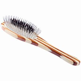 Bass Brushes Hybrid Groomer Striped Brush For Cats & Dogs (Medium) pet grooming brush,pet comb,detangling brush for pets