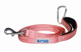 BayDog Pensacola Bay Dog Leash 6' for Small Dogs - Pink Lemonade dog bow tie,pet bandana,dog scarf