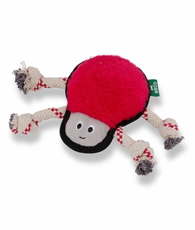 Beco Dual Material Spider - M-RED durable dog toy,rope chew toy,interactive dog toy