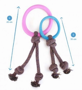 Beco Hoop on Rope durable dog toy,rope chew toy,interactive dog toy