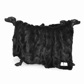 Bella Dog Blanket Black fleece dog blanket,soft dog throw,cozy pet blanket
