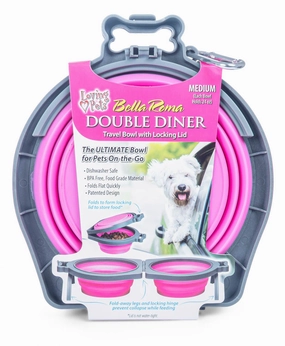 Bella Roma Travel Bowl Double Diner cat food bowl,cat feeder,elevated cat dish