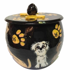 Bichon Frise 1 Dog Treat Jar pet apparel,dog hoodie,fashionable pet wear