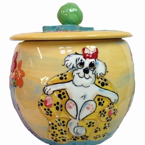Bichon Frise 2 Dog Treat Jar pet apparel,dog hoodie,fashionable pet wear
