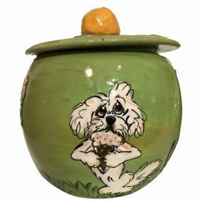 Bichon Frise 4 Dog Treat Jar pet apparel,dog hoodie,fashionable pet wear