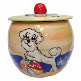 Bichon Frise 6 Dog Treat Jar pet apparel,dog hoodie,fashionable pet wear