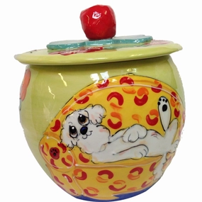 Bichon Frise 9 Dog Treat Jar pet apparel,dog hoodie,fashionable pet wear