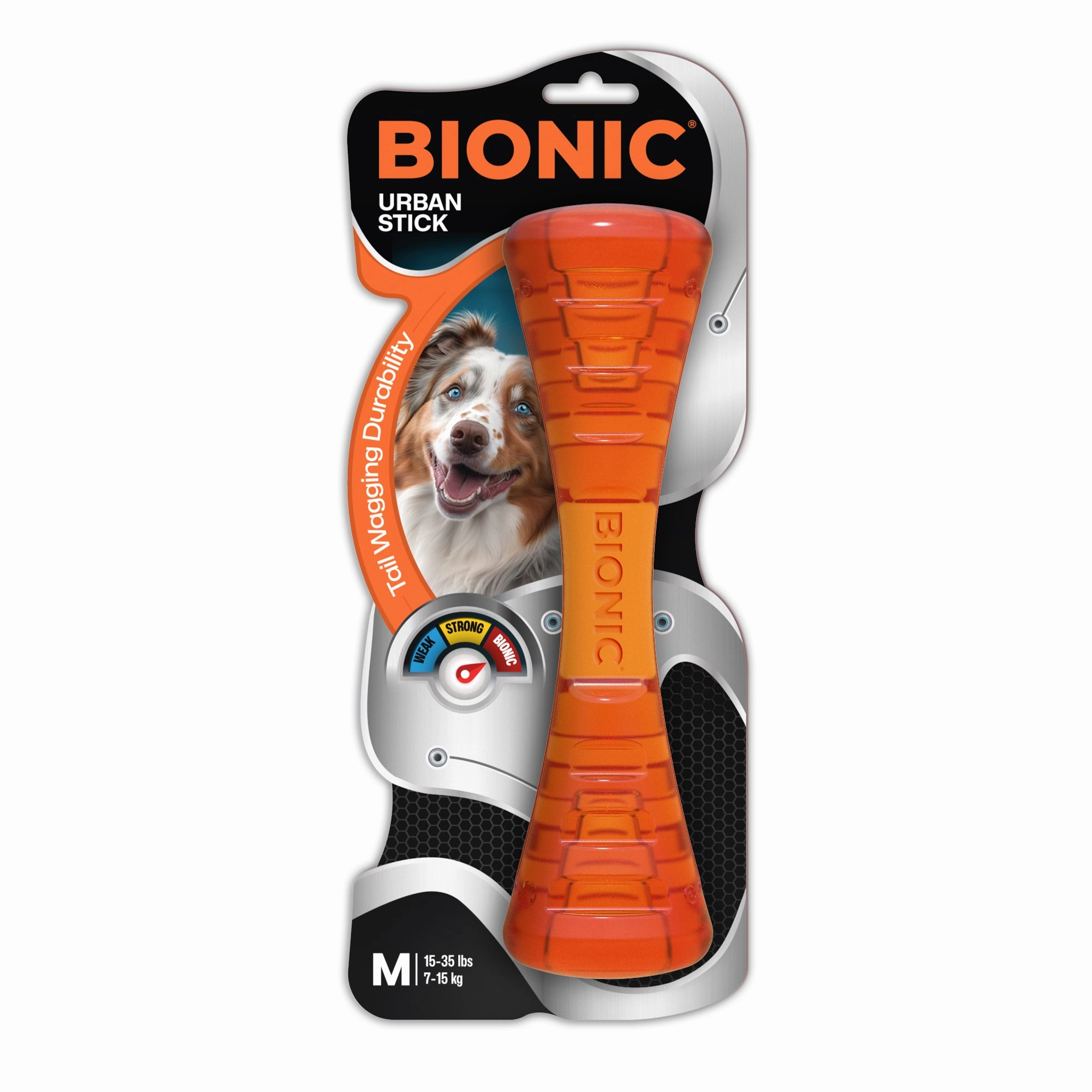 Bionic - Urban Stick Dog Toy (Medium) squeaky dog toy,plush dog toy,soft chew toy