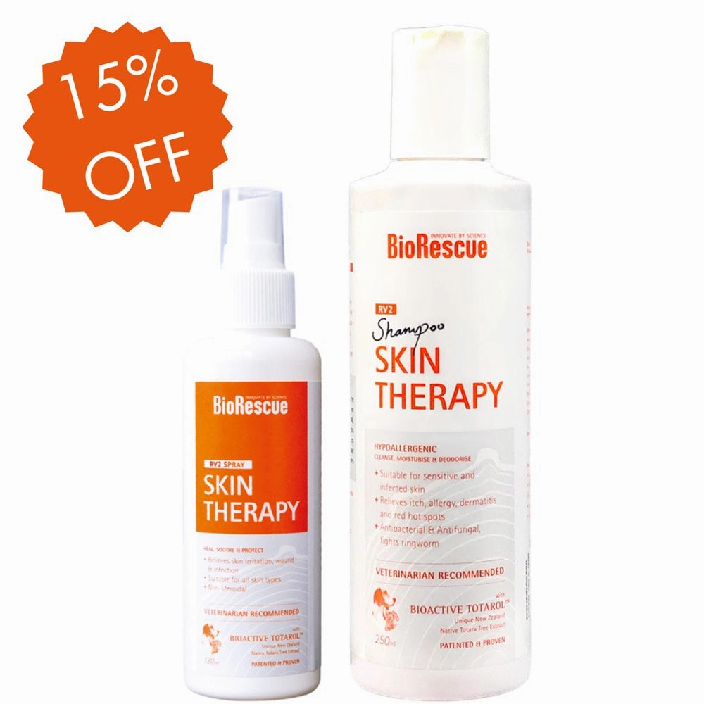 BioRescue Skin Therapy Shampoo & Spray Set For Cats & Dogs small pet habitat,pet cage accessories,small animal home