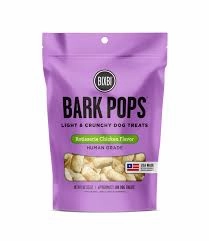 Bixbi Crunchy Dog Treats Bark Pops Rotisserie Chicken Flavor 4oz Bag dog biscuit treats,crunchy dog snacks,dog cookies