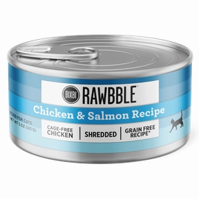 Bixbi RAWBBLE Wet Cat Food Shredded Chicken & Salmon Recipe grain free wet cat food,senior cat wet food,cat pt