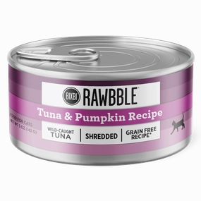 Bixbi RAWBBLE Wet Cat Food Shredded Tuna & Pumpkin Recipe grain free wet cat food,senior cat wet food,cat pt