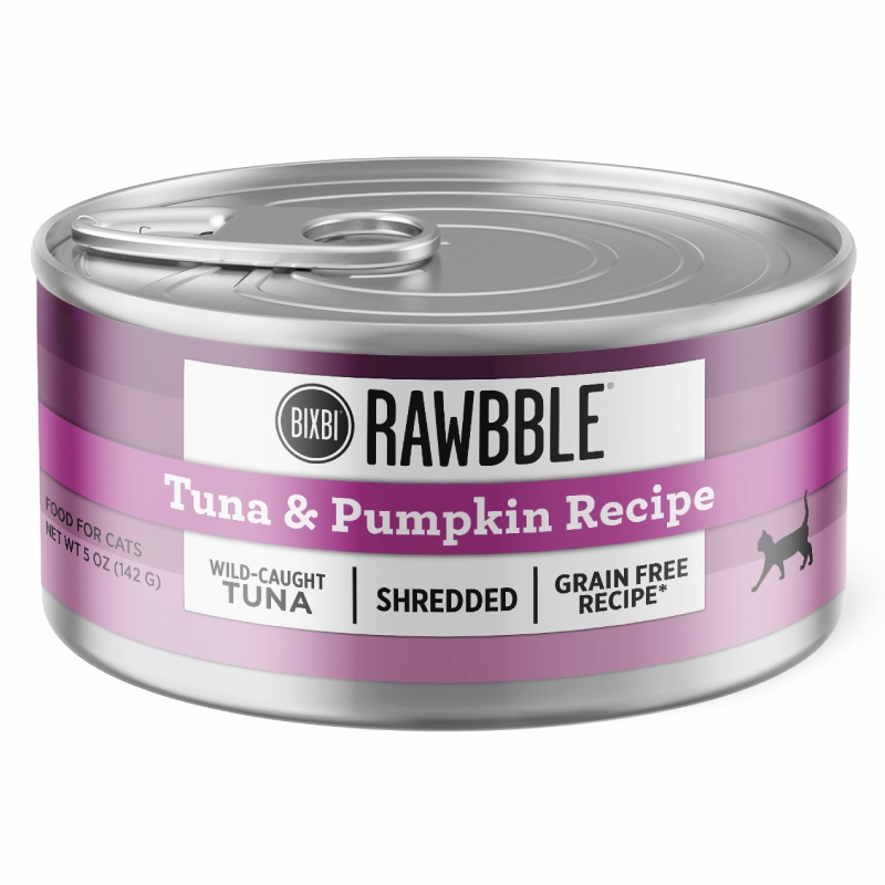Bixbi RAWBBLE Wet Cat Food Shredded Tuna & Pumpkin Recipe grain free wet cat food,senior cat wet food,cat pt