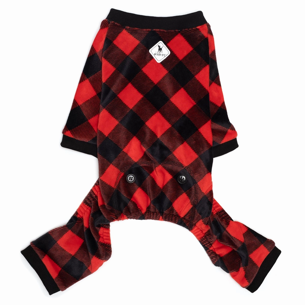 Black/Red Buffalo Plaid Dog Pajamas dog underwear,dog diaper,pet undergarments