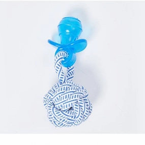 Blue and white series cotton rope tpr cotton rope ball durable dog toy,rope chew toy,interactive dog toy