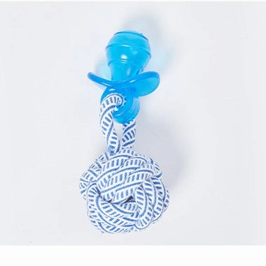Blue and white series cotton rope tpr cotton rope ball durable dog toy,rope chew toy,interactive dog toy