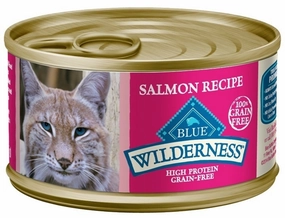 Blue Buffalo Wilderness High-Protein Grain-Free Adult Salmon Recipe Canned Cat Food cat supplies,cat essentials,cat accessories