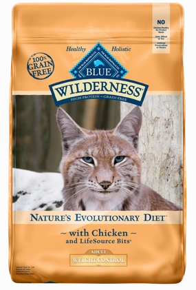 Blue Buffalo Wilderness High-Protein Grain-Free Adult Weight Control Chicken Recipe Dry Cat Food cat supplies,cat essentials,cat accessories