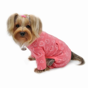 Blush of Love Fleece Turtleneck Dog Pajamas dog underwear,dog diaper,pet undergarments