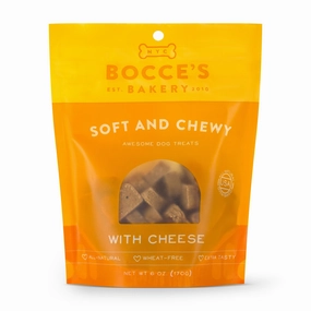 Bocces Basics Soft & Chewy Treats - Grain-Free Cheese 6oz bag barn supply,horse stable organizer,poultry waterer