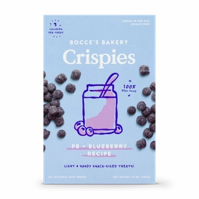 Bocces Crispies PB   Blueberry Recipe 10oz box dog biscuit treats,crunchy dog snacks,dog cookies
