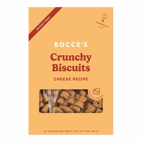 Bocces Crunchy Biscuit Dog Treats - Cheese 14oz box dog biscuit treats,crunchy dog snacks,dog cookies