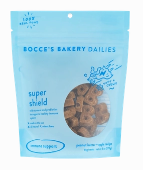 Bocces Dailies Soft & Chewy Dog Treats - Super Shield 6oz Bag stainless steel bowl,metal pet feeder,steel water dish