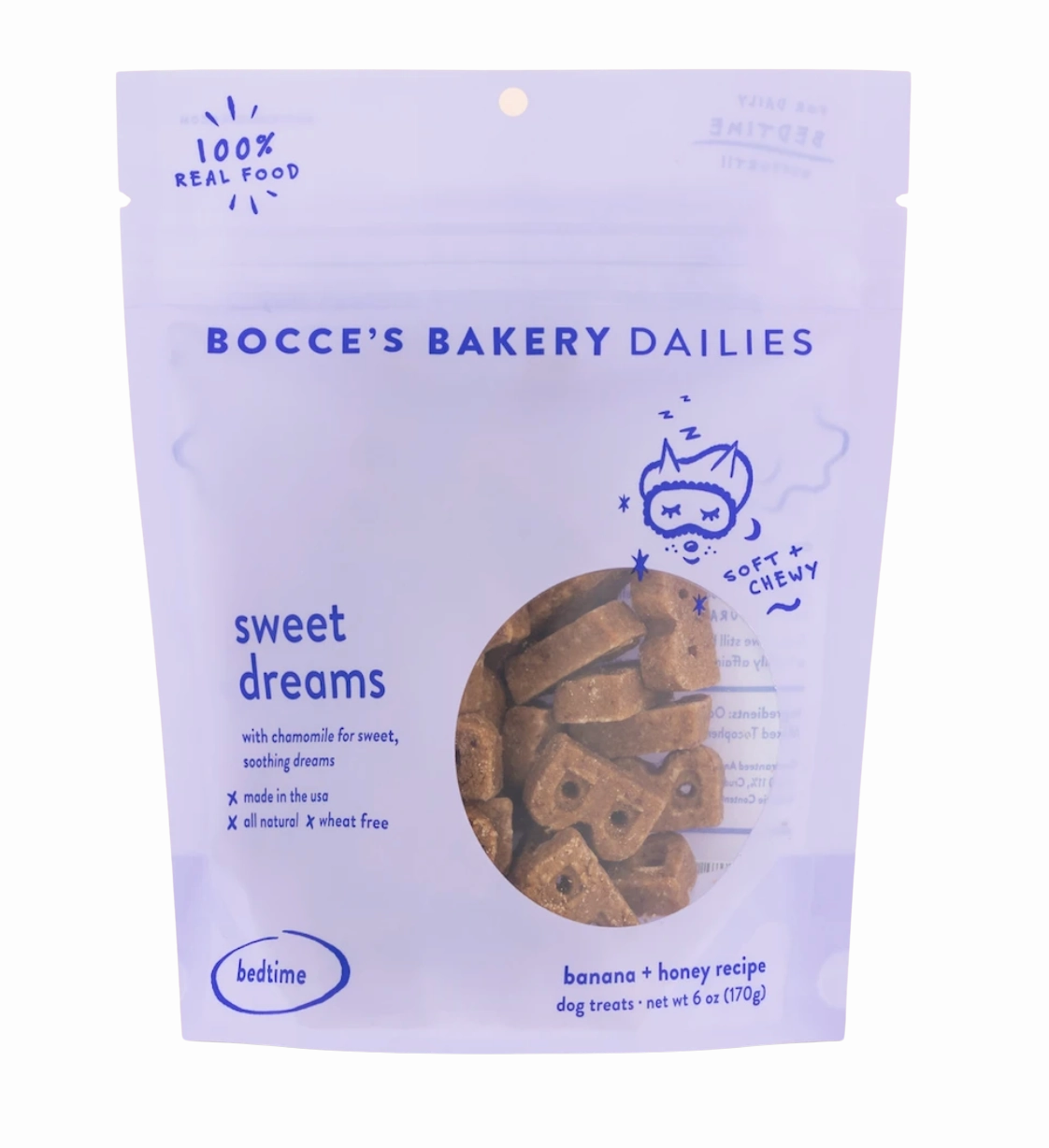 Bocces Dailies Soft & Chewy Dog Treats - Sweet Dreams 6oz Bag stainless steel bowl,metal pet feeder,steel water dish