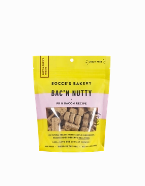 Bocces Everyday Soft & Chewy Treats - Bac N' Nutty 6oz bag barn supply,horse stable organizer,poultry waterer