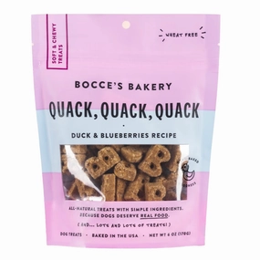 Bocces Everyday Soft & Chewy Treats - Quack Quack 6oz bag barn supply,horse stable organizer,poultry waterer