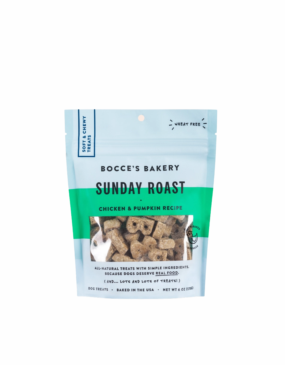Bocces Everyday Soft & Chewy Treats - Sunday Roast 6oz bag barn supply,horse stable organizer,poultry waterer