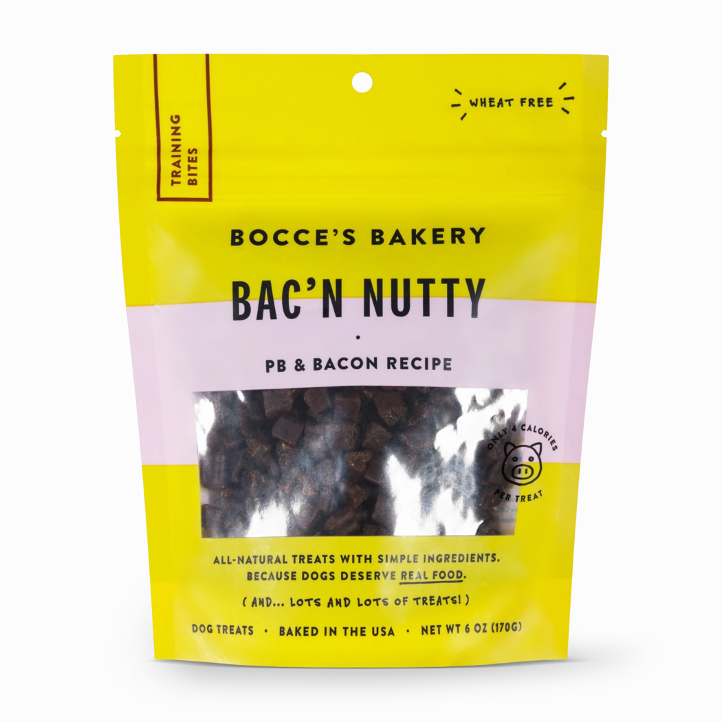 Bocces Everyday Training Bites Bac N' Nutty 6oz bag barn supply,horse stable organizer,poultry waterer