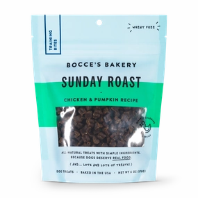 Bocces Everyday Training Bites Sunday Roast 6oz bag barn supply,horse stable organizer,poultry waterer