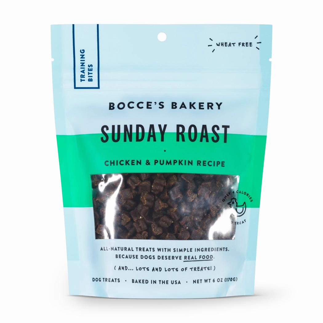 Bocces Everyday Training Bites Sunday Roast 6oz bag barn supply,horse stable organizer,poultry waterer